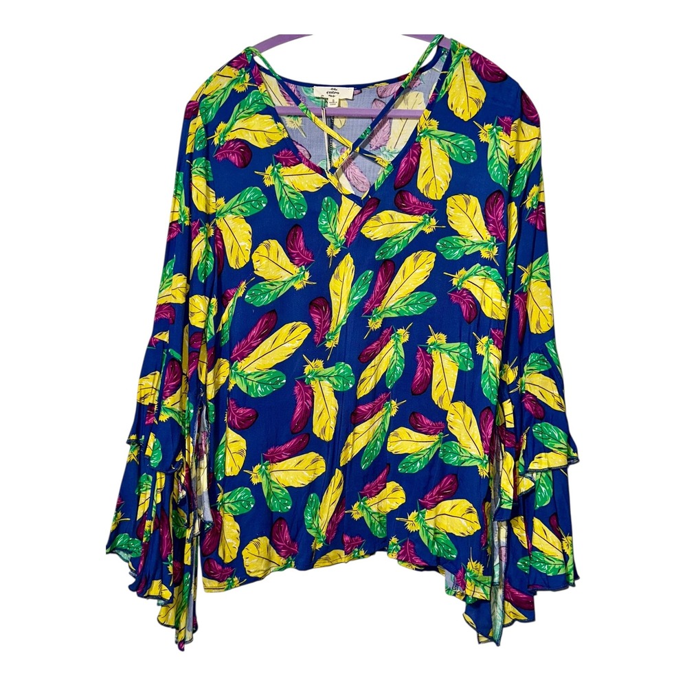 NWT ENTRO‎ Vibrant Shirt - small